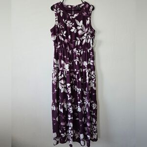 NWT Gabby Skye Floral Print Sleeveless Maxi Dress